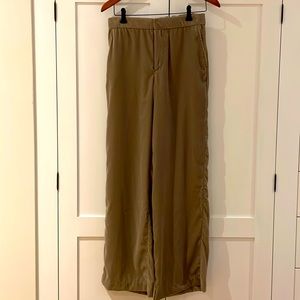 Velvet wide-leg pants